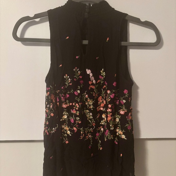 Anthropologie floreat Embroidered Floral Mock Neck Blouse Size S - Picture 3 of 7